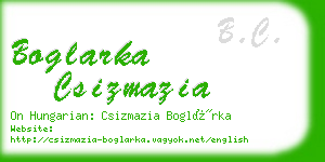 boglarka csizmazia business card